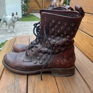 Gently used Frye Combat Boots